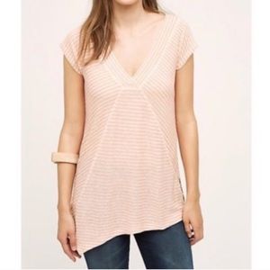 Anthro Meadow Rue Asymmetrical Striped Top Size S